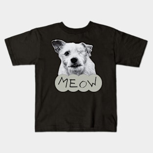 One eyed dog meow Kids T-Shirt